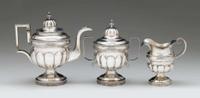 Silver teapot and covered sugar charles a. burnett, alexandria, va (1793-1796), and georgetown, dc (1796-c.1840)