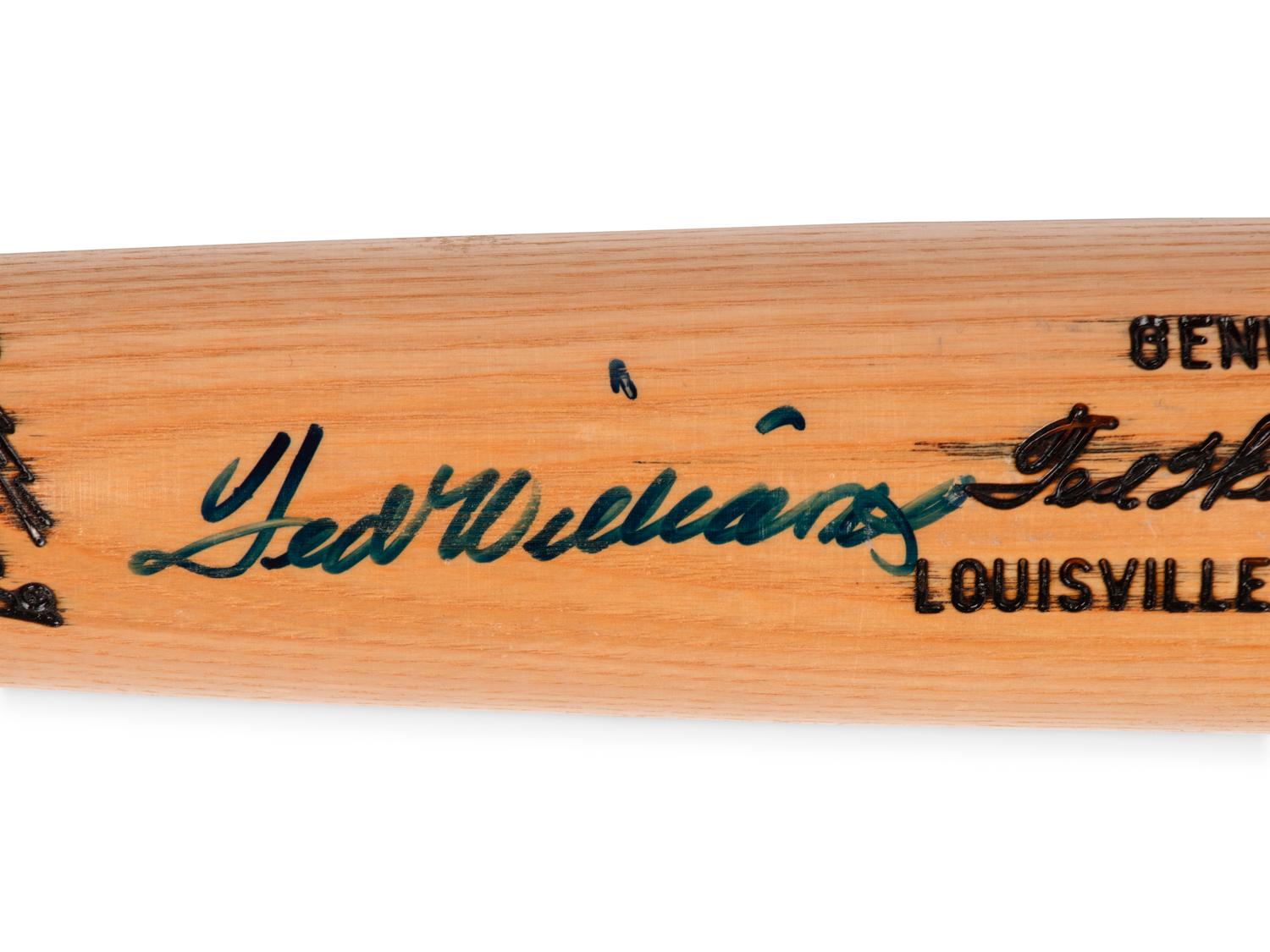 A Ted Williams Single Signed Autograph Louisville Slugger Bat (Beckett Authentication Services)
