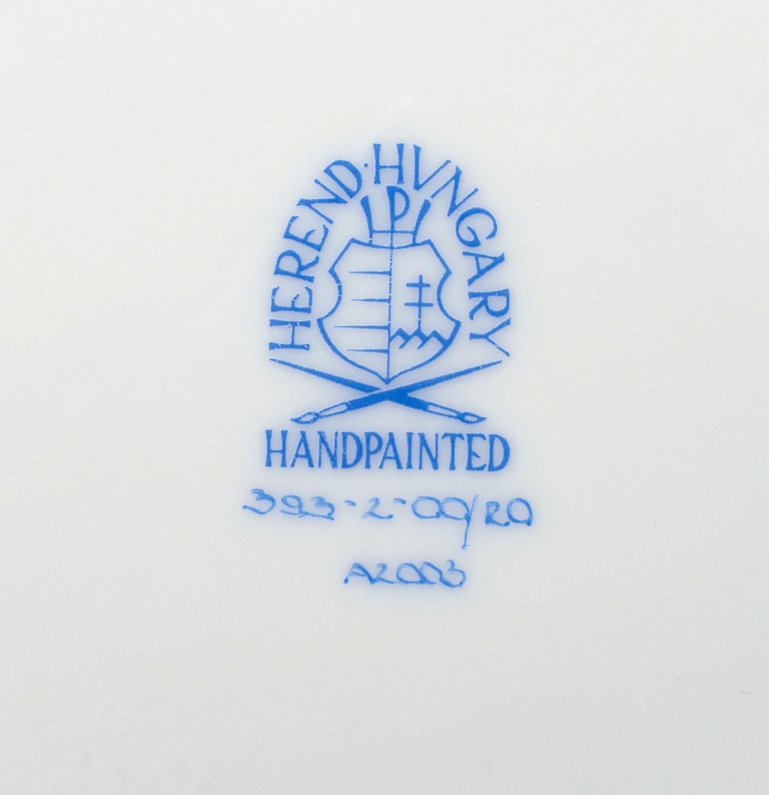 A Herend Rothschild Bird Porcelain Dinner Service