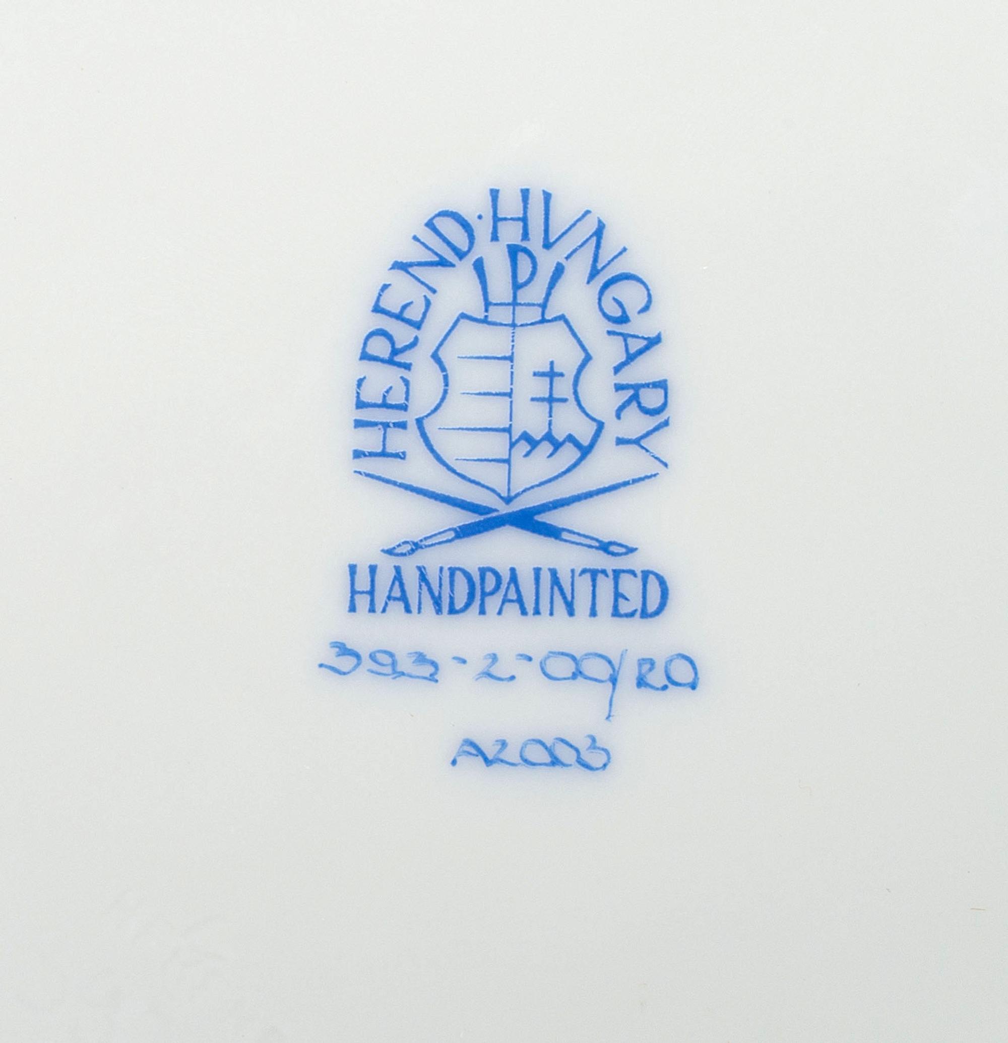 A Herend Rothschild Bird Porcelain Dinner Service