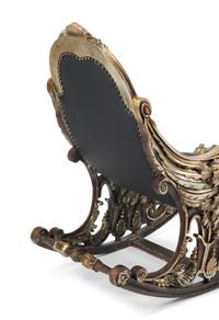 An Italian "Grotto" Style Carved Giltwood Rocking Chair