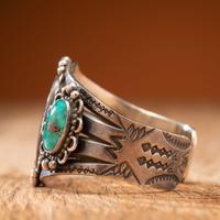 Navajo Silver and Turquoise Cuff Bracelet