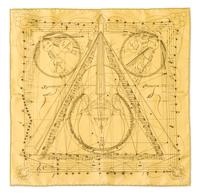 An Hermes Silk Pocket Square, 16 x 16 inches.