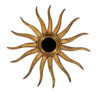 A Giltwood Starburst Convex Mirror Diameter 40 inches. — MID 20TH CENTURY