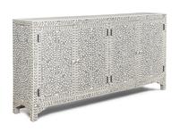 An Anglo-Indian Bone Inlaid Console Cabinet