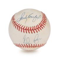 A Nolan Ryan, Sandy Koufax and Bob Feller No Hit Kings Signed Autograph Baseball (Beckett Authentication Services Letter)