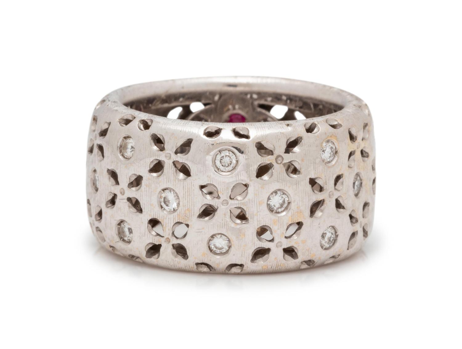 An 18 Karat White Gold and Diamond 'Granada' Ring, Roberto Coin,