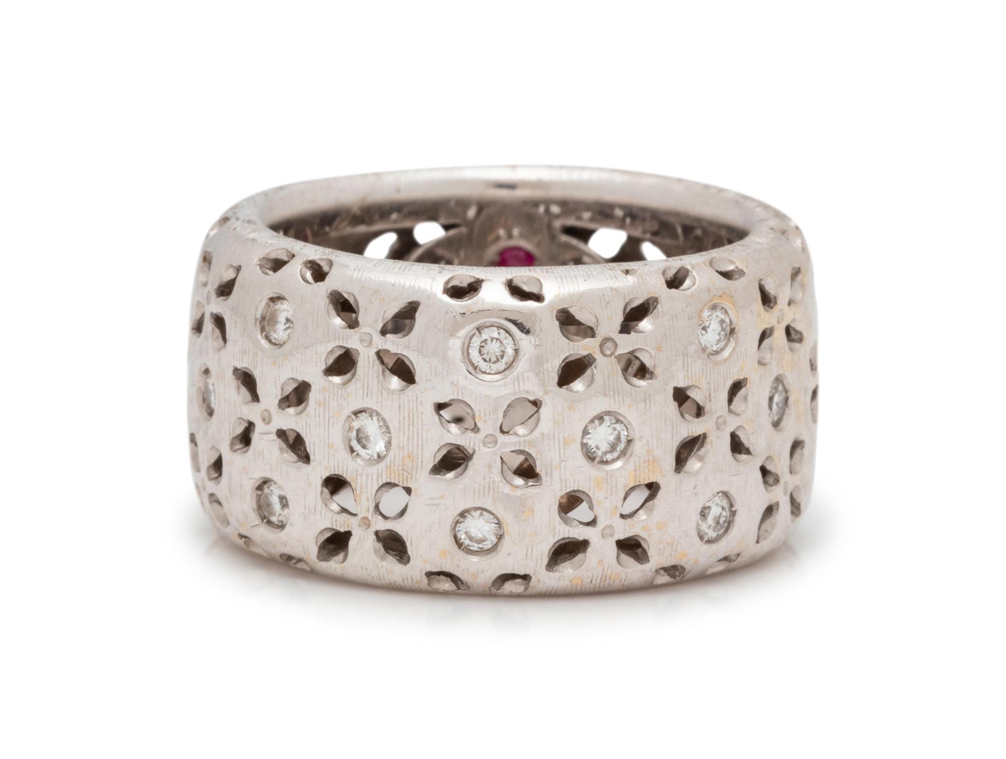 An 18 Karat White Gold and Diamond 'Granada' Ring, Roberto Coin,