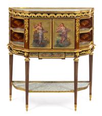 A Louis XVI Style Gilt Bronze Mounted Marquetry Secretaire a Abattant Height 44 1/4 x width 41 x depth 14 inches. — LATE 19TH CENTURY