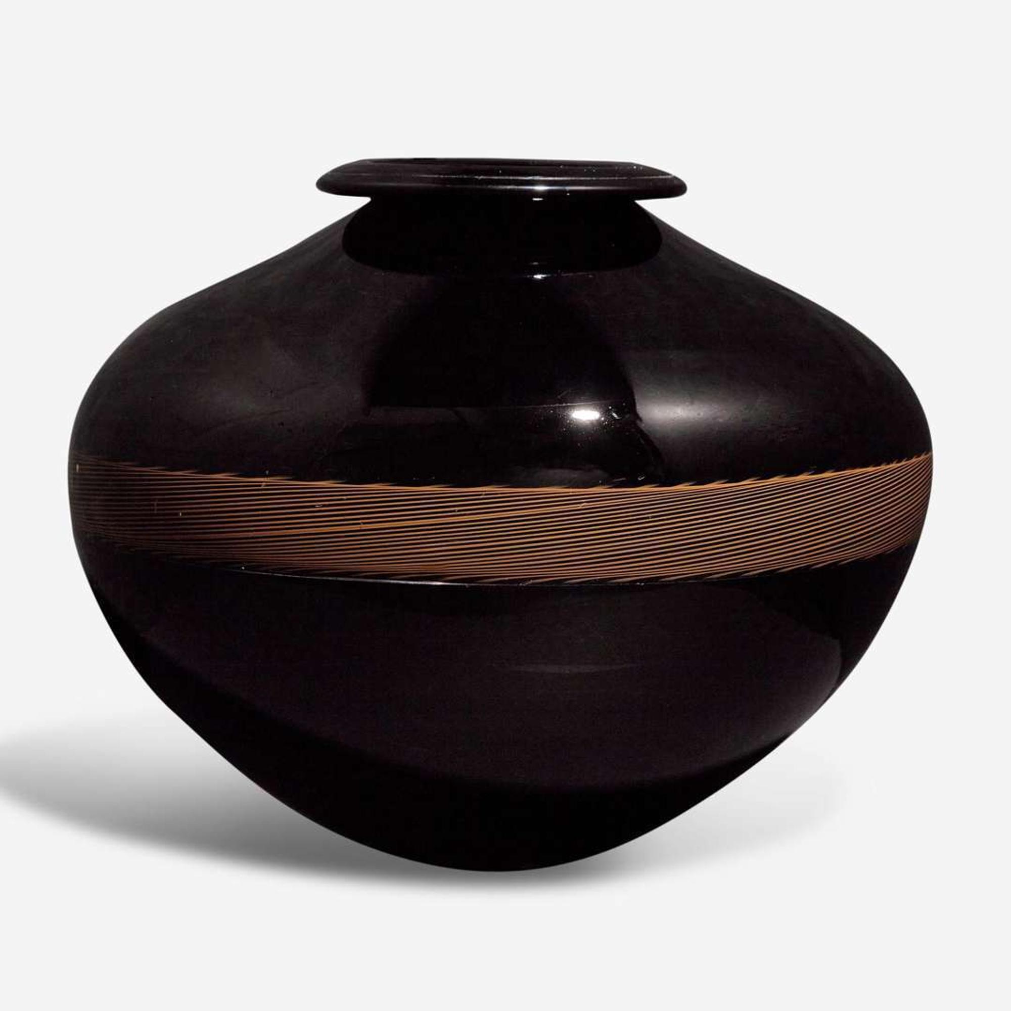 Lino Tagliapietra (Italian, b. 1934) Incalmo Glass Vase, Italy, 1983