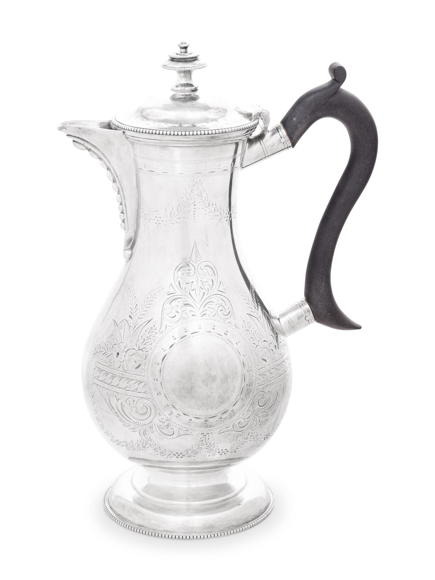 An English Silver-Plate Coffee Pot