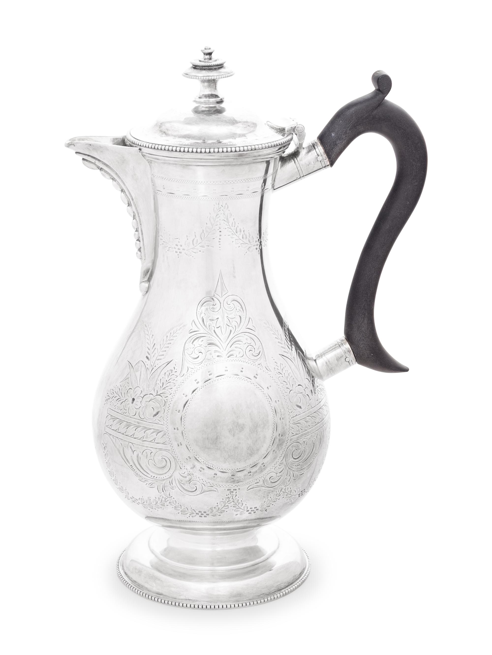 An English Silver-Plate Coffee Pot