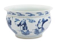A Chinese Blue and White Porcelain Censer