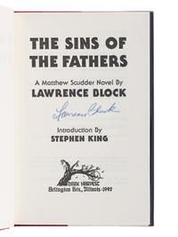 BLOCK, Lawrence (b. 1938). The Sins of the Fathers. Arlington Heights, IL: Dark Harvest, 1992.