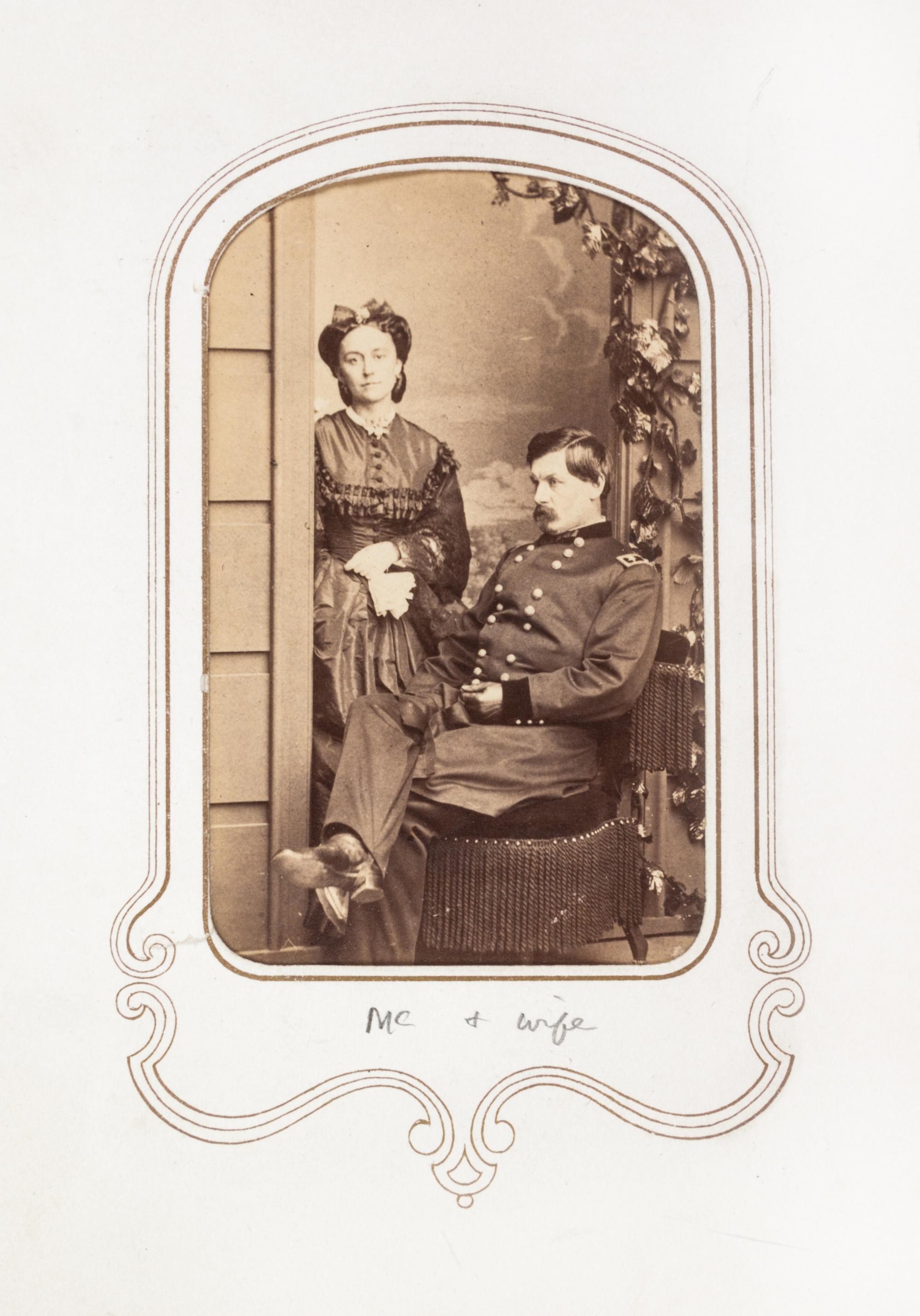 (CIVIL WAR) Carte-de-visite album of Civil War generals, including 46 photographs.