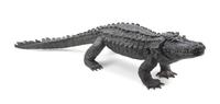 A Cast and Patinated Metal Alligator, Length 47 1/2 inches.
