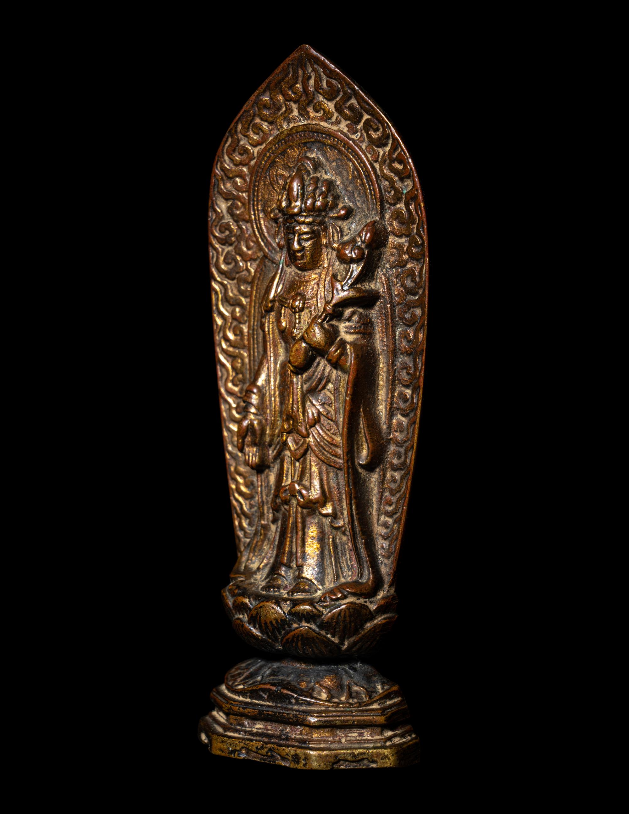 A Chinese Gilt Bronze Figure of Avalokitesvara