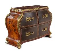 A Louis XV Style Gilt Bronze Mounted Bois Satiné and Marquetry Chest