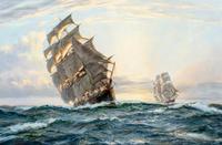 Study for The Flying Fish and The Flying Cloud
