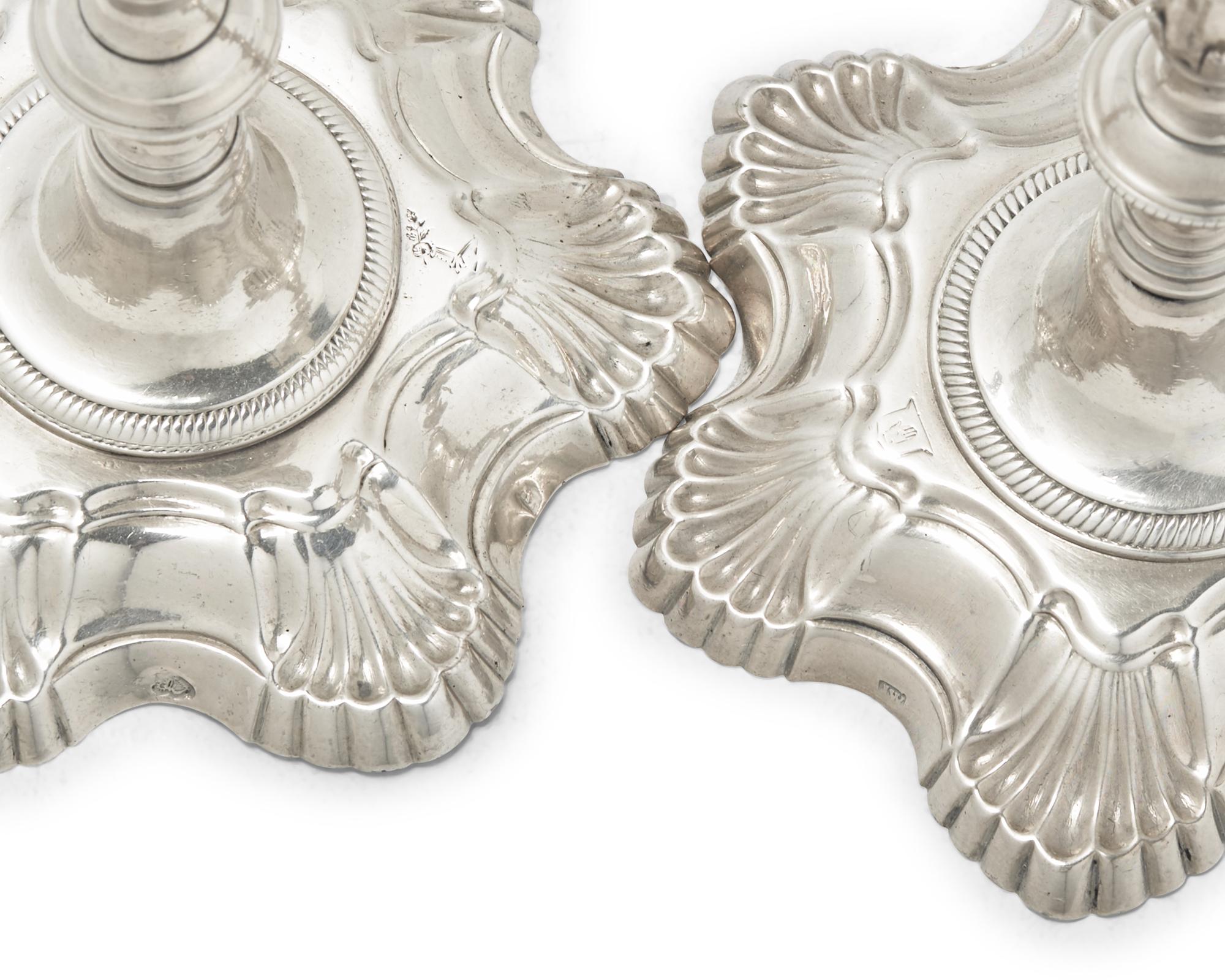 A Pair of Irish George III Sterling Silver Candlesticks