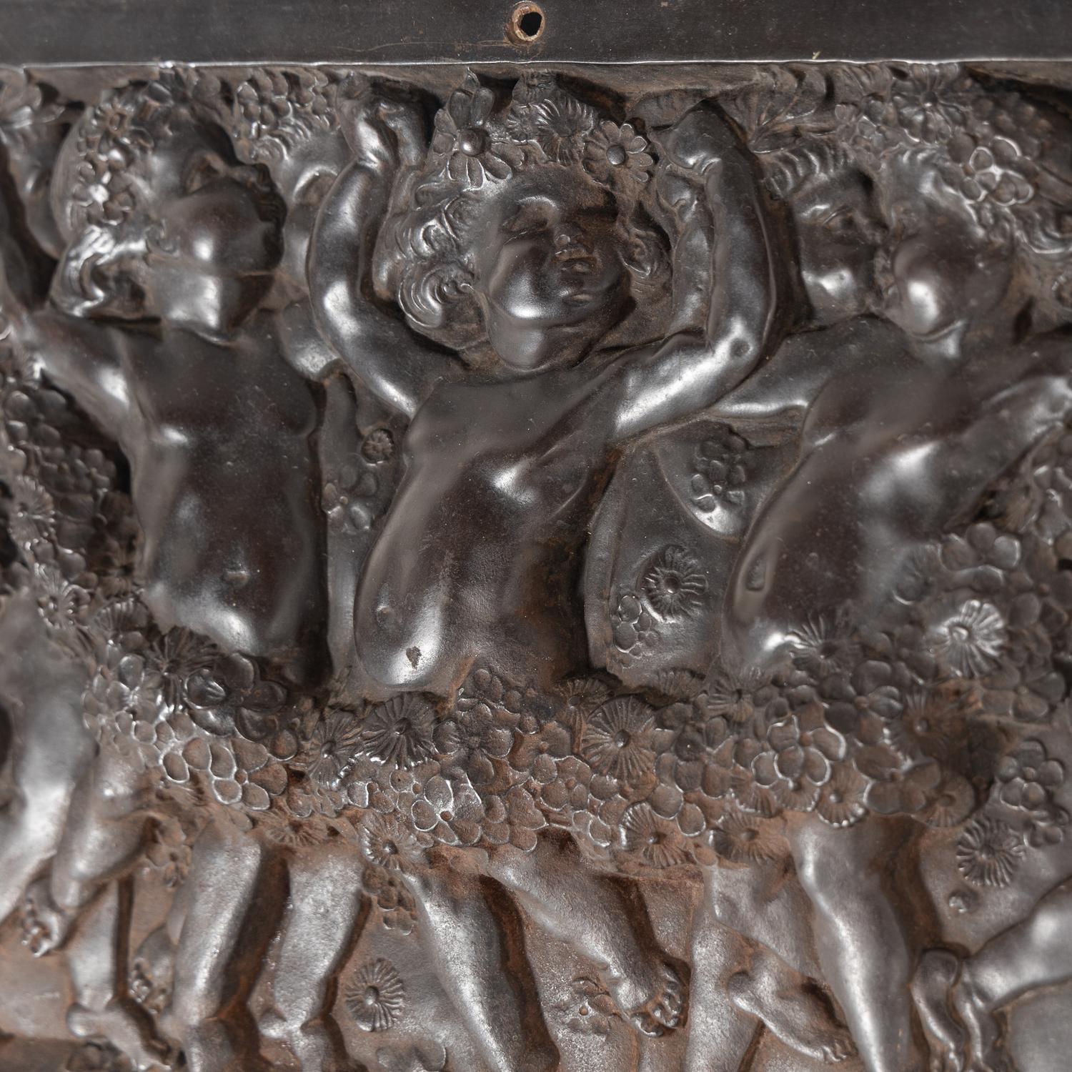 A Neoclassical Style Cast Iron Relief Panel