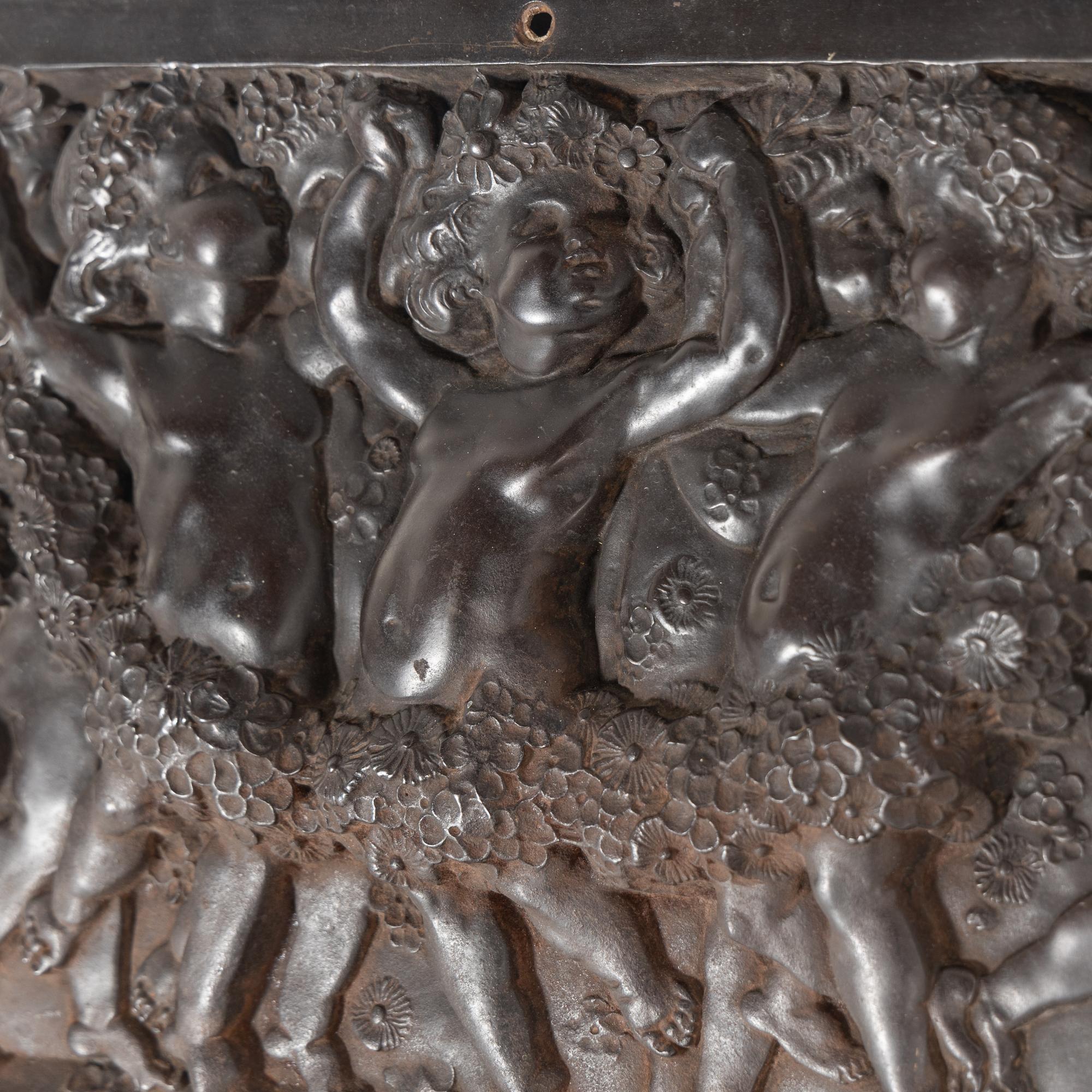 A Neoclassical Style Cast Iron Relief Panel