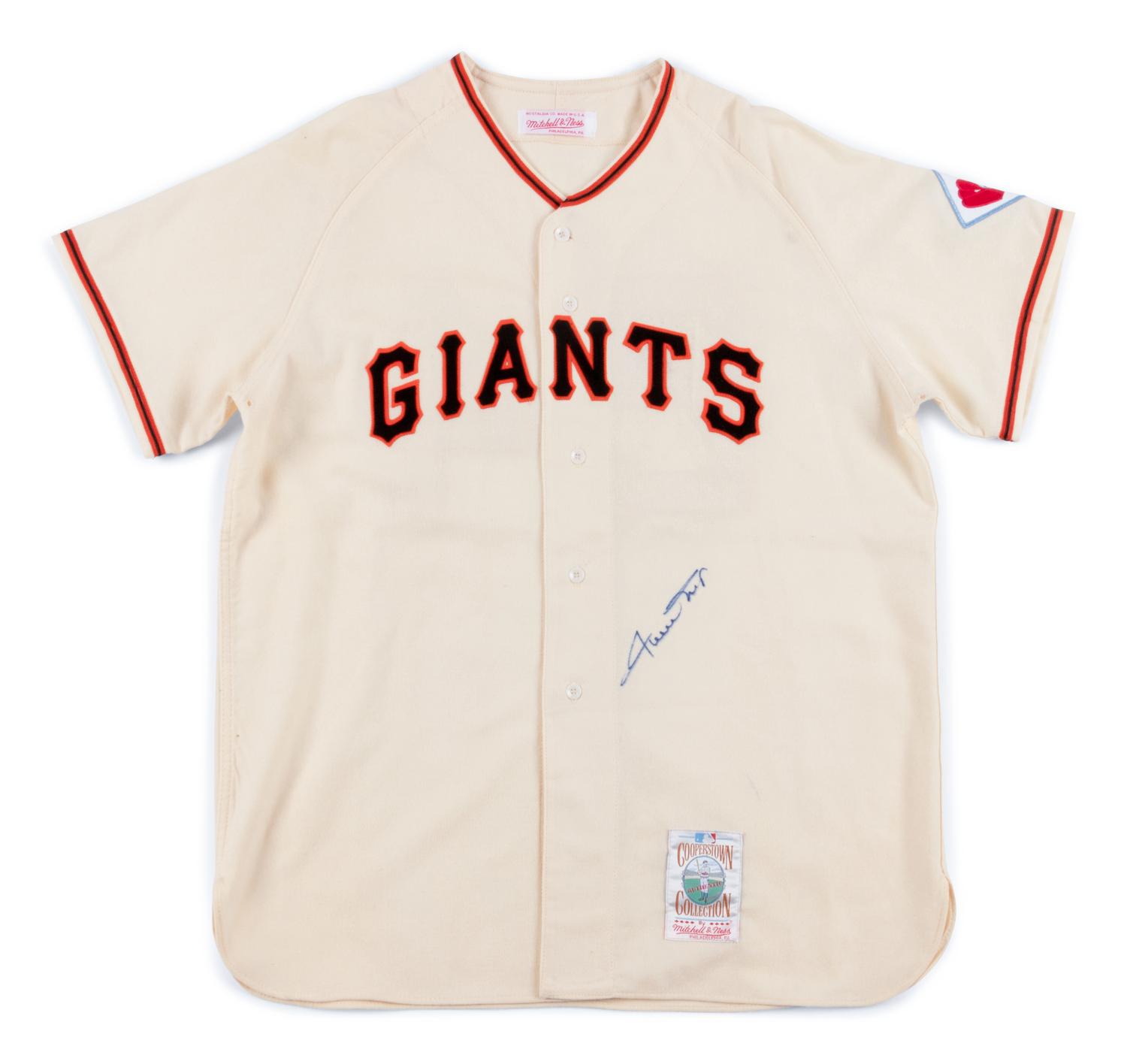 A Willie Mays Signed New York Giants Jersey (Mitchell & Ness Cooperstown Collection),