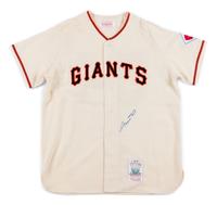 A Willie Mays Signed New York Giants Jersey (Mitchell & Ness Cooperstown Collection),