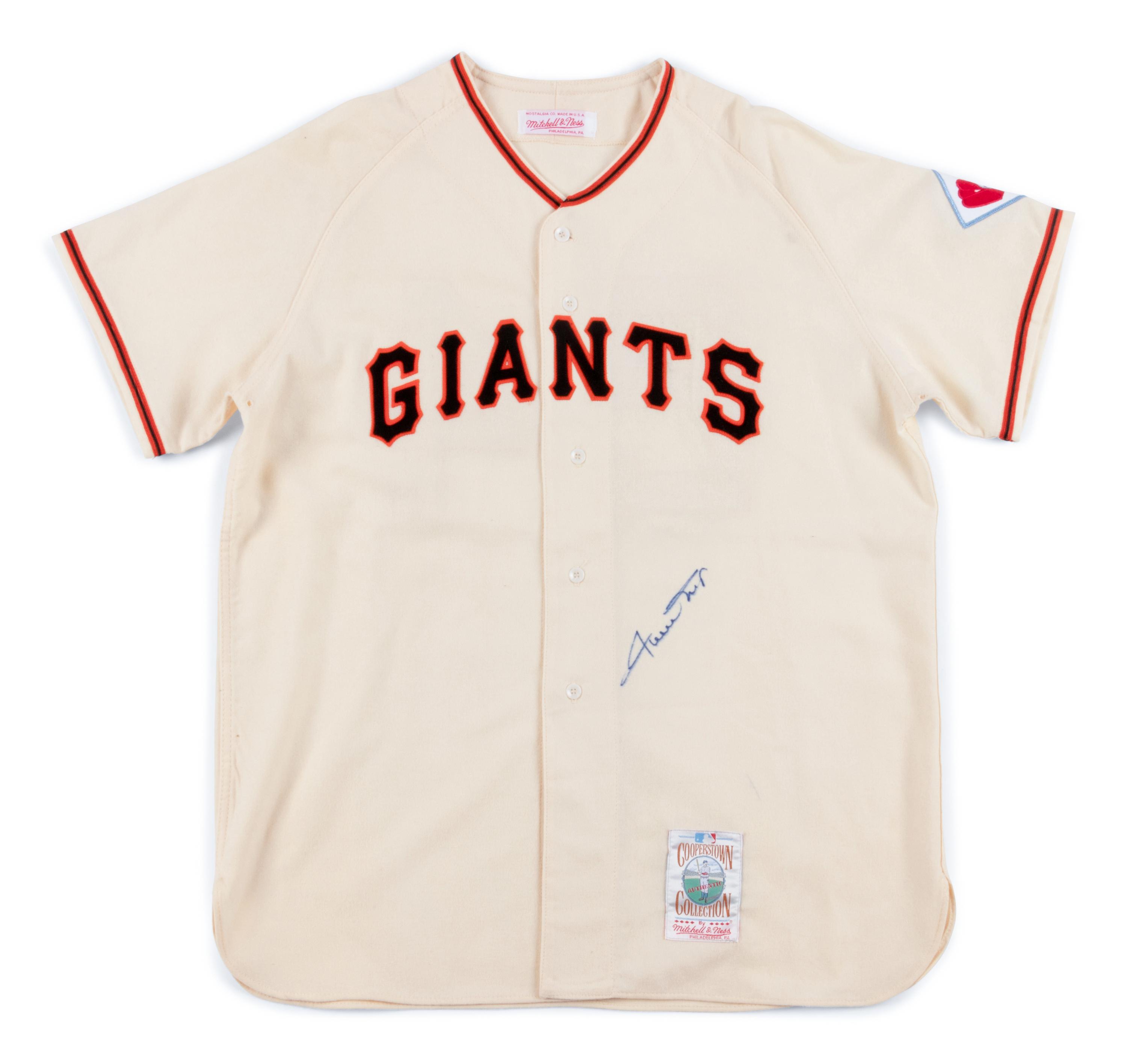 A Willie Mays Signed New York Giants Jersey (Mitchell & Ness Cooperstown Collection),