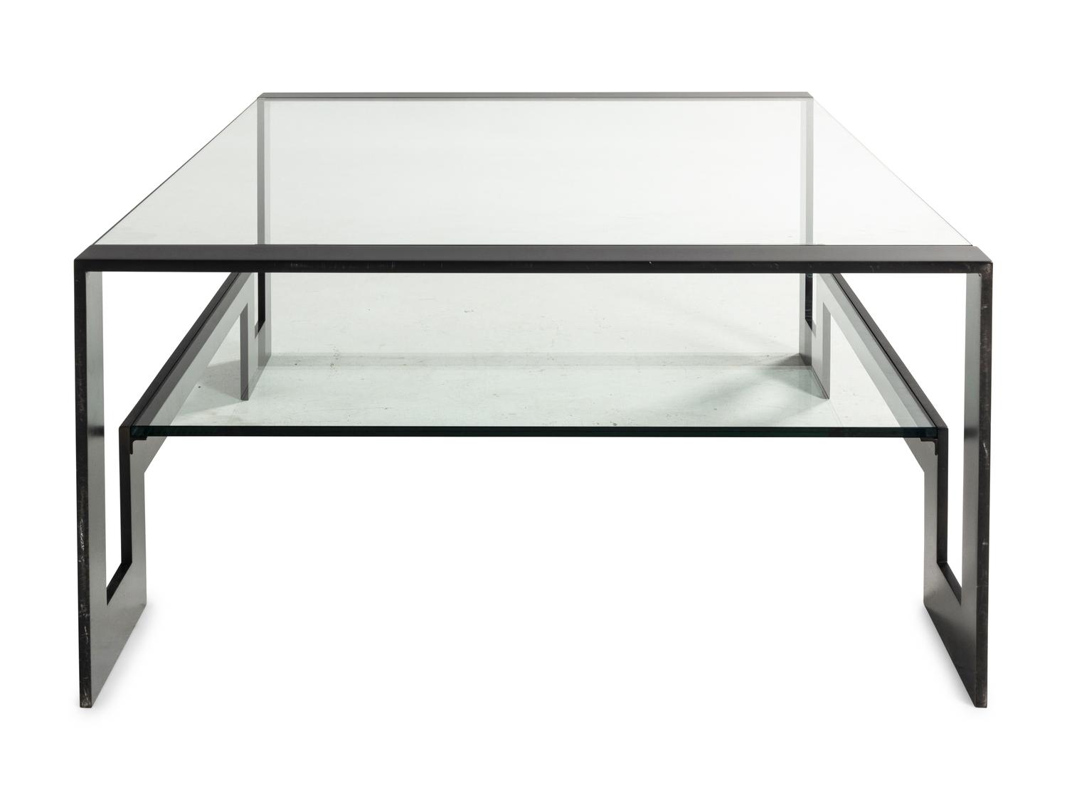 A John Boone Steel and Glass Low Table