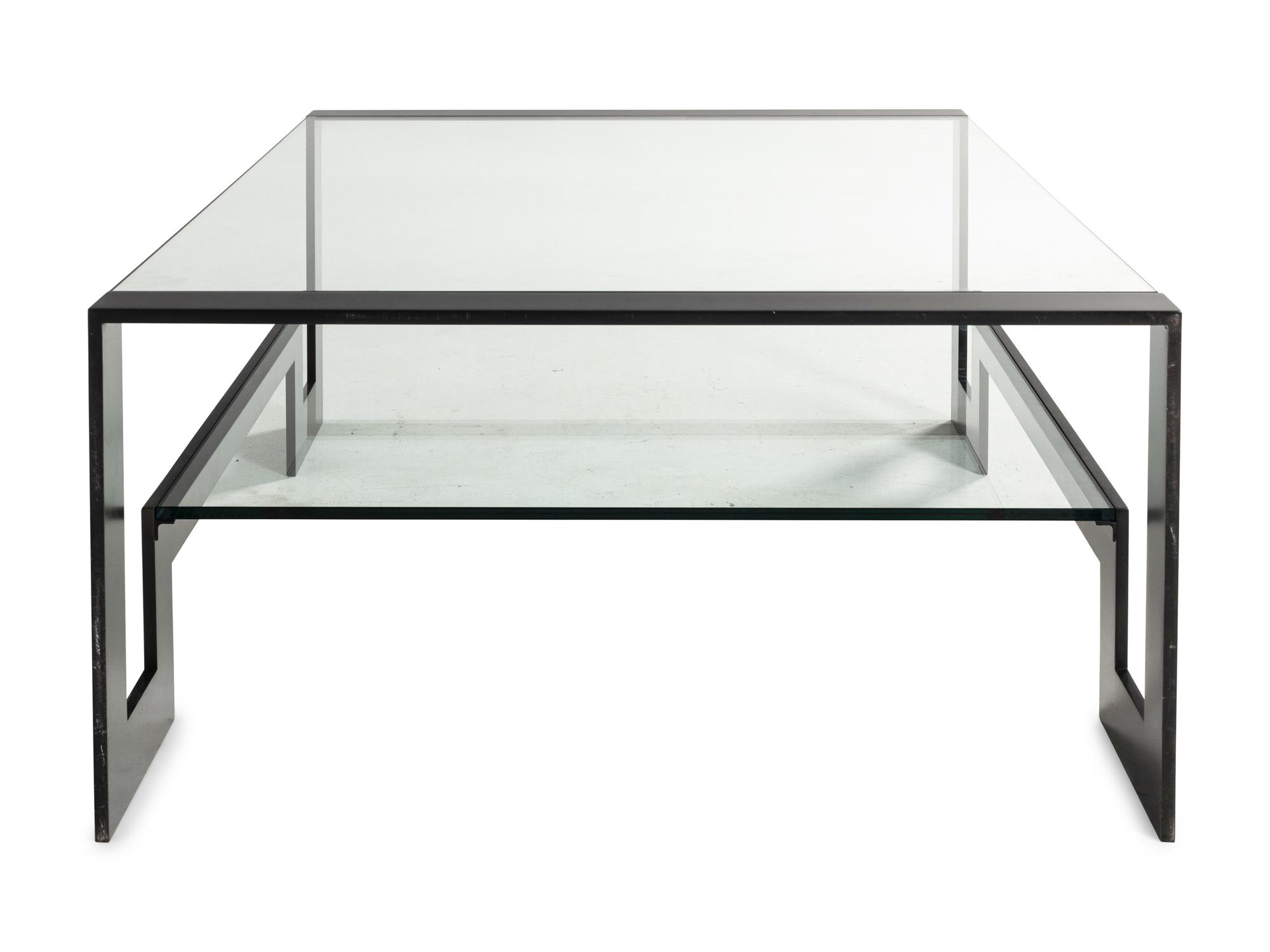 A John Boone Steel and Glass Low Table