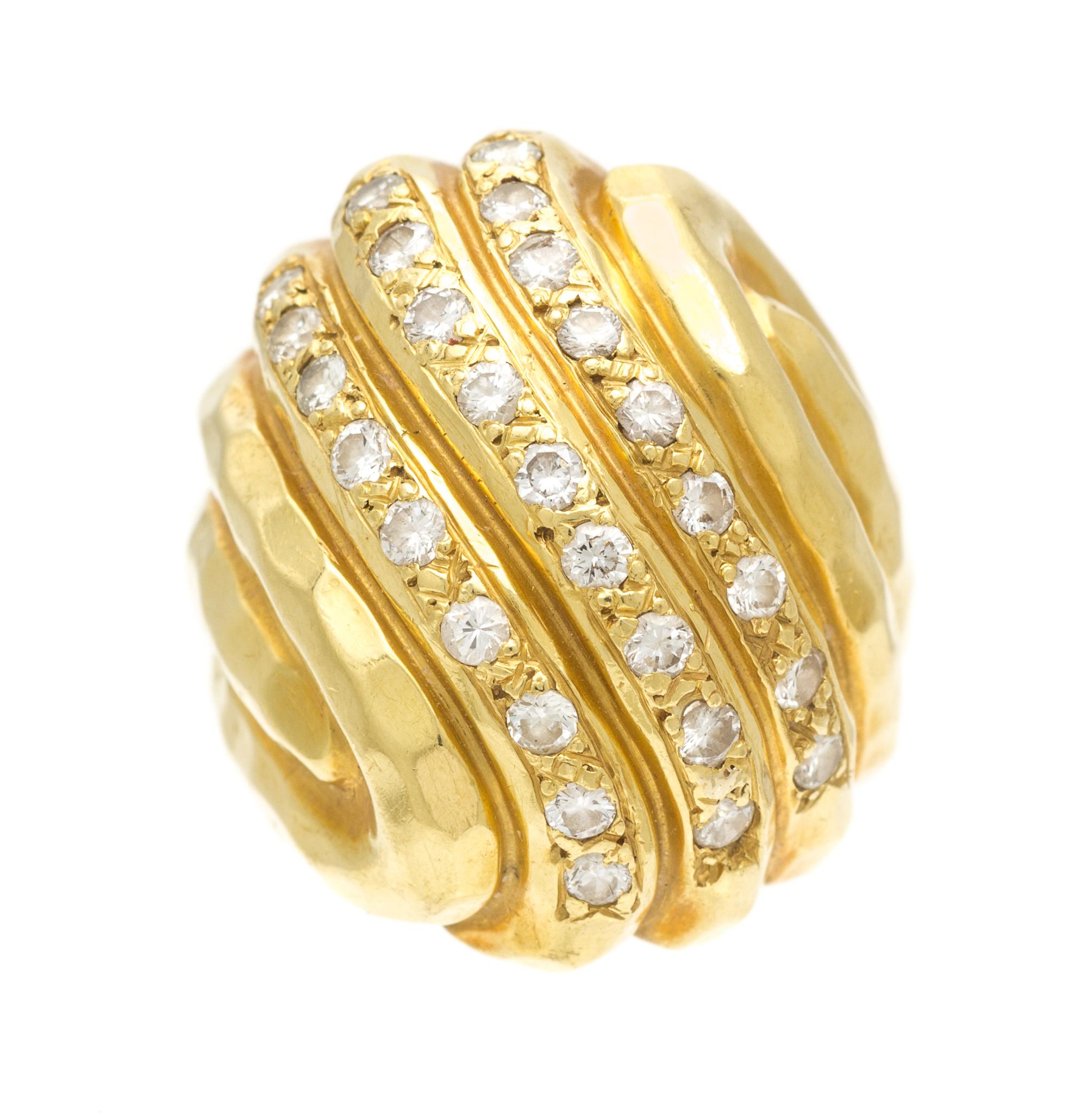 An 18 Karat Yellow Gold and Diamond Ring, Henry Dunay, 9.40 dwts.