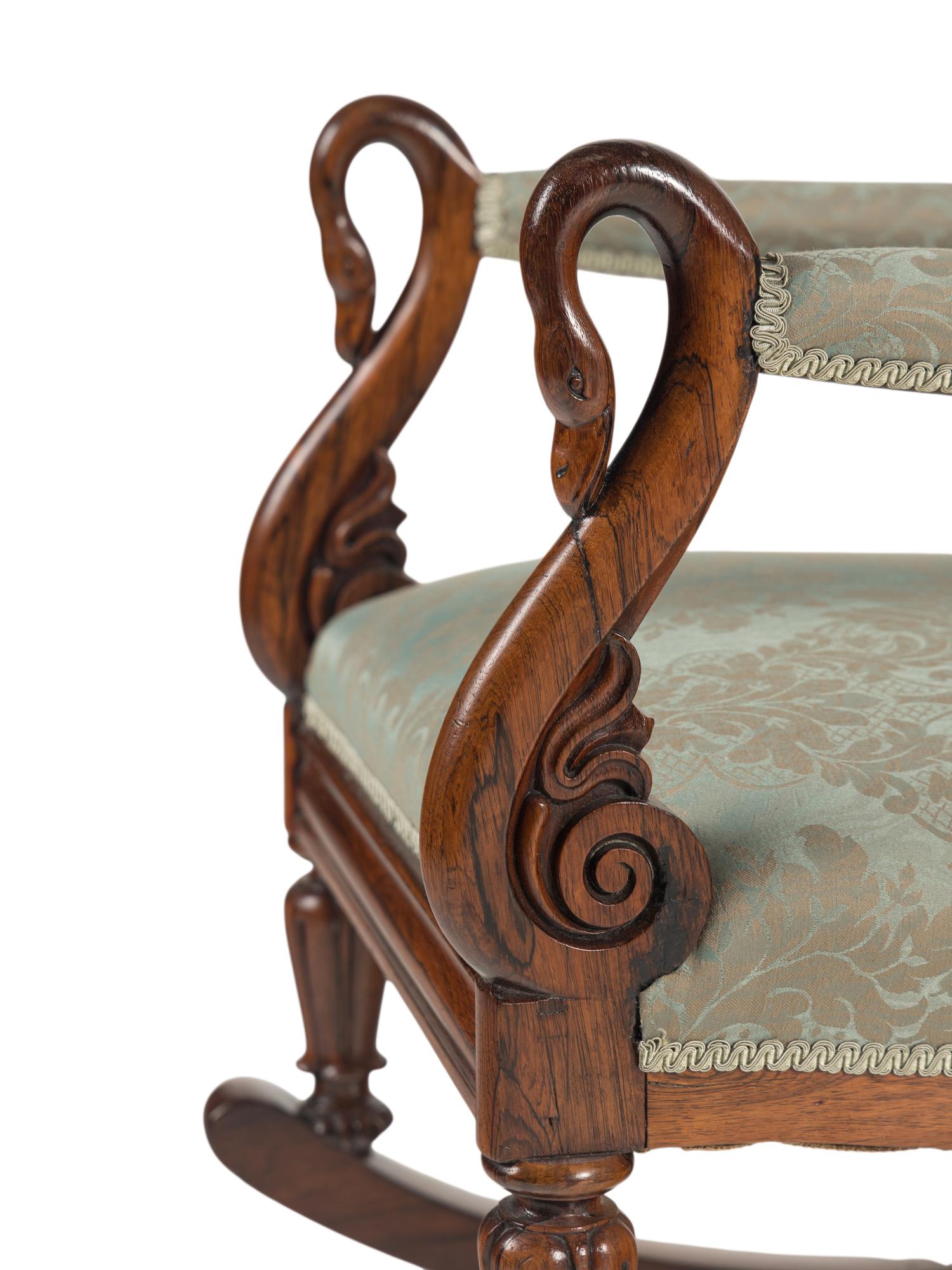 An Empire Style Rosewood Rocking Chair