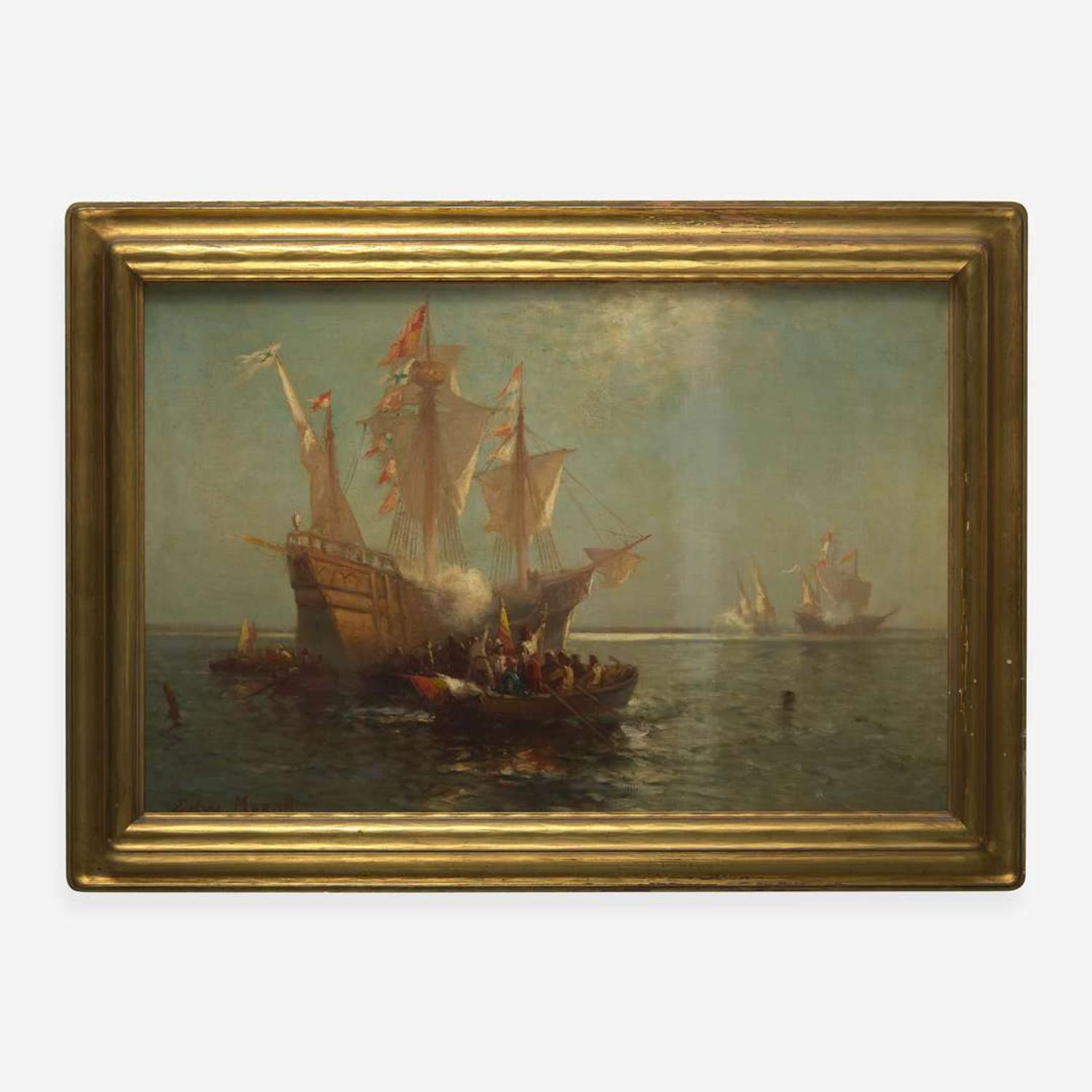 Edward Moran (American, 1829–1901) The Debarkation of Columbus