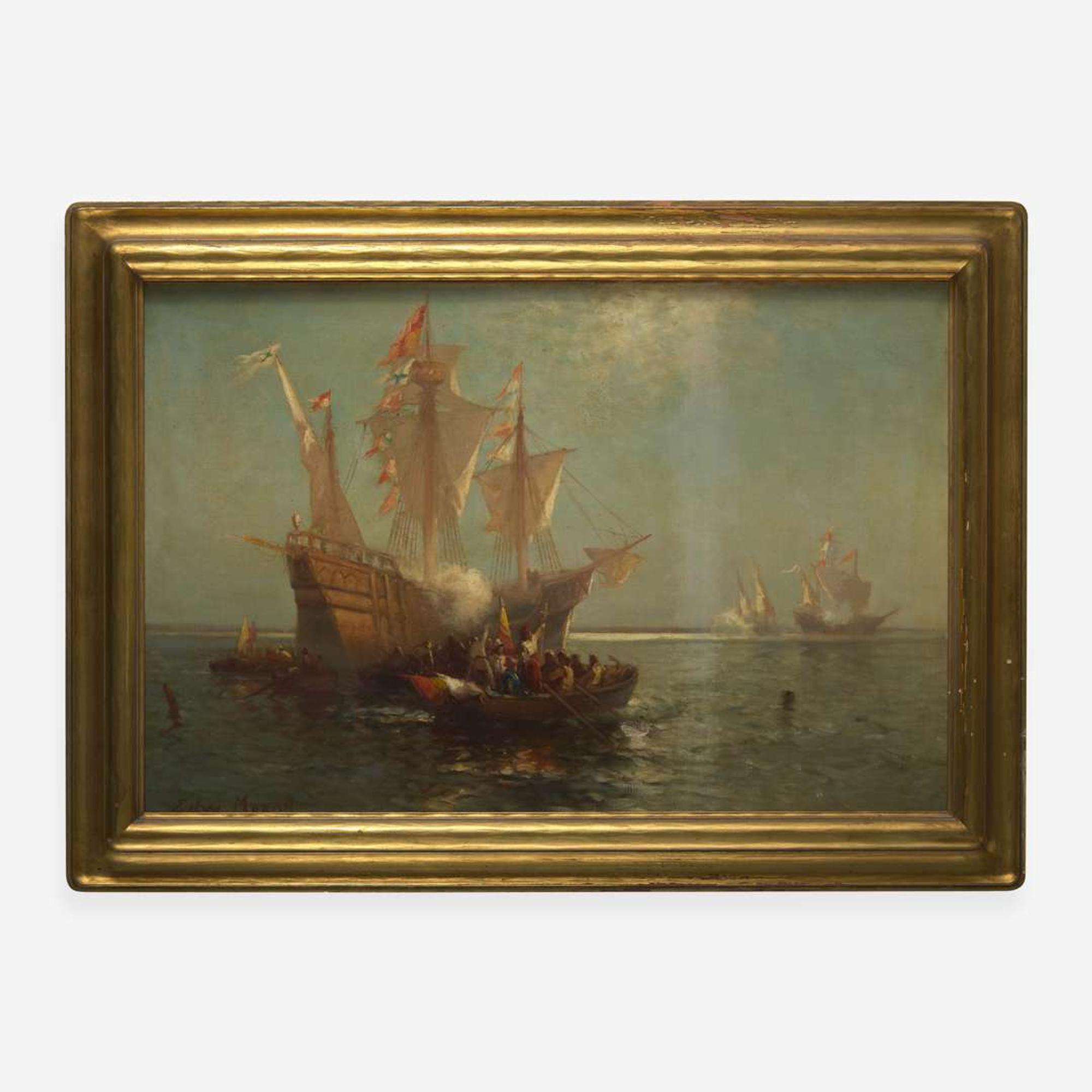 Edward Moran (American, 1829–1901) The Debarkation of Columbus