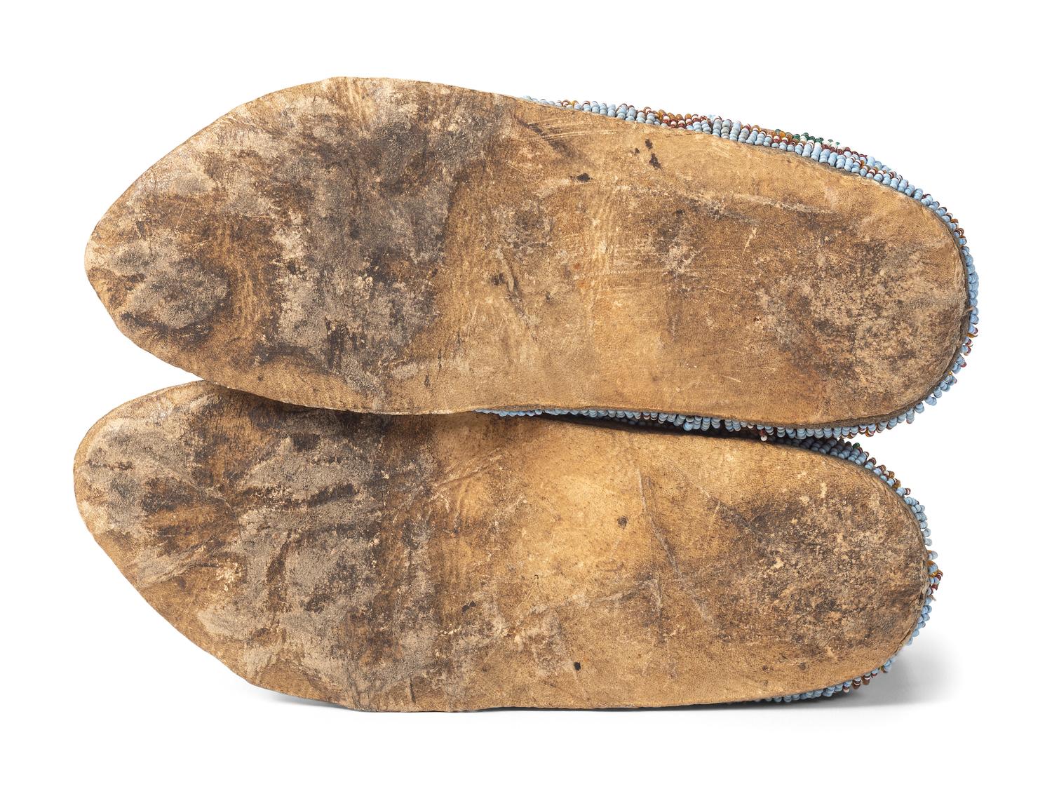 Apache Beaded Hide Moccasins