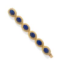 LAPIS LAZULI AND YELLOW GOLD BRACELET