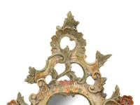 A Pair of Venetian Polychrome Painted Mirrors