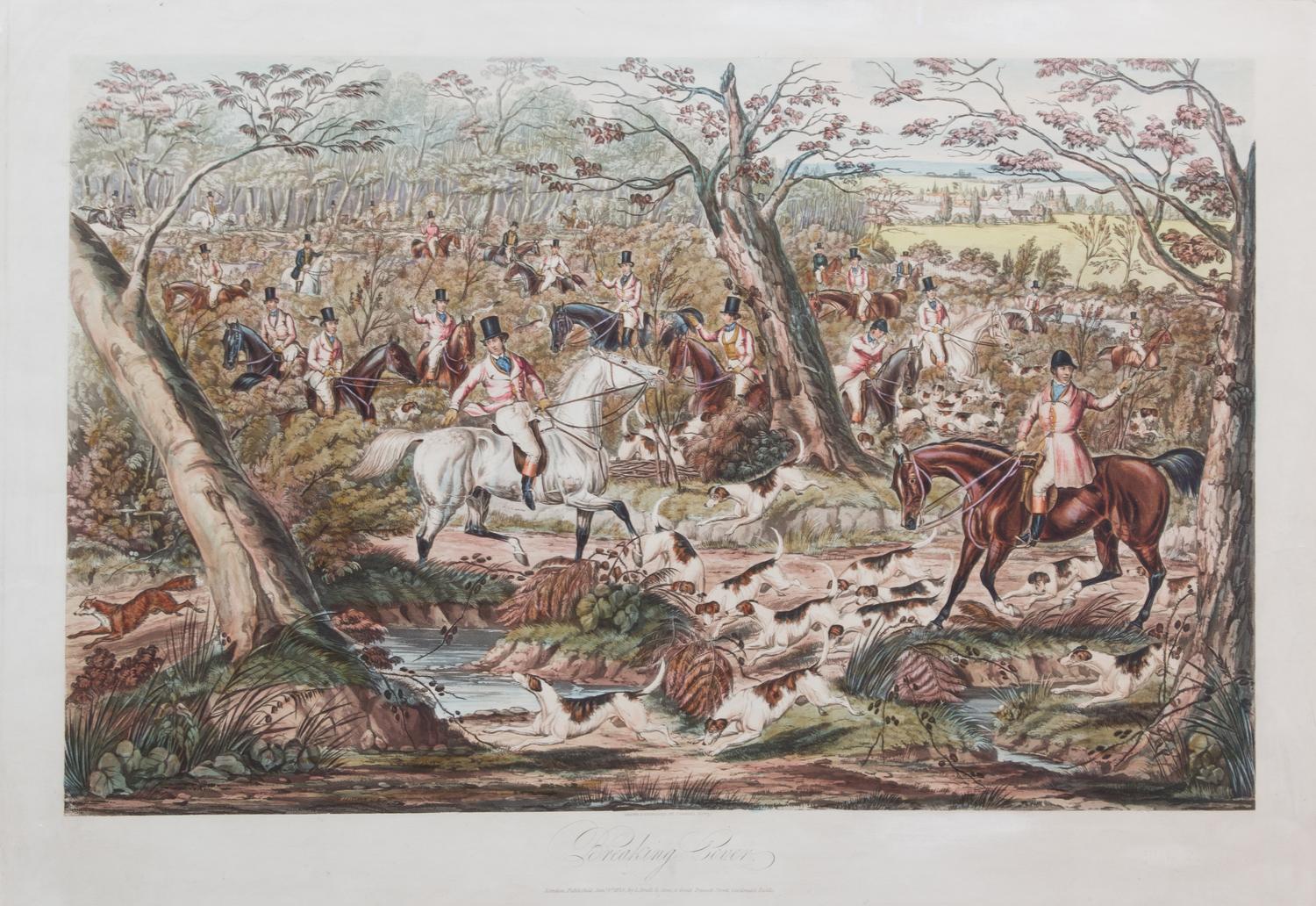 Charles HUNT, after - Charles HUNT, engraver Image 18 x 28 inches. — Breaking Cover, Plate 2