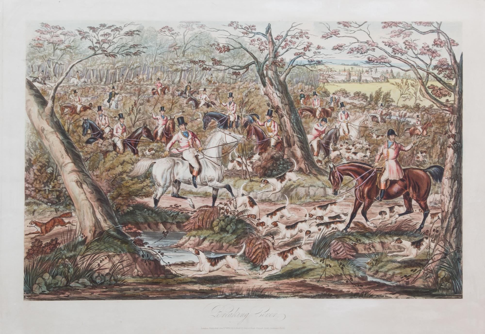 Charles HUNT, after - Charles HUNT, engraver Image 18 x 28 inches. — Breaking Cover, Plate 2