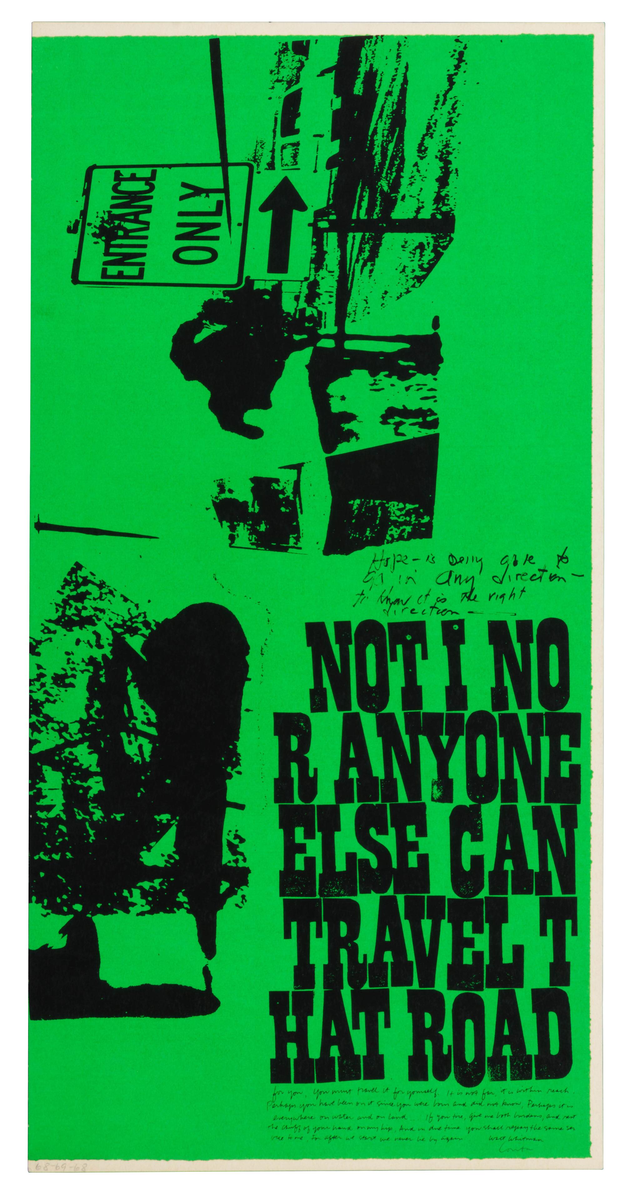 road signs (two parts) (from heroes and sheroes), 1969