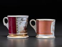 Two Brewer's Porcelain Occupational Shaving Mugs