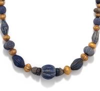 A Sumerian Lapis Lazuli and Gold Bead Necklace