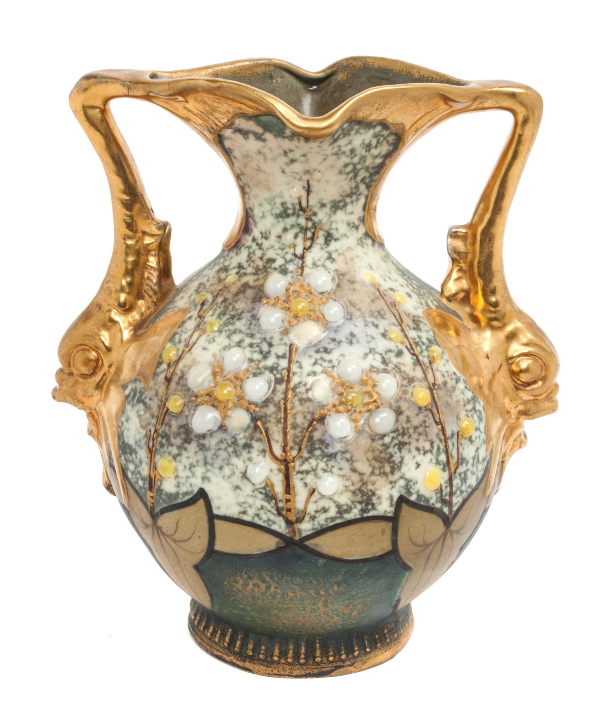 An Amphora Pottery Vase Height 7 3/4 inches.