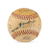 A 1949 Newport News Dodgers Team Signed Autograph Baseball