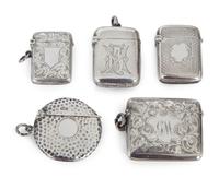 A Collection of Nine English Silver Smoking Accessories — 19TH/20TH CENTURY