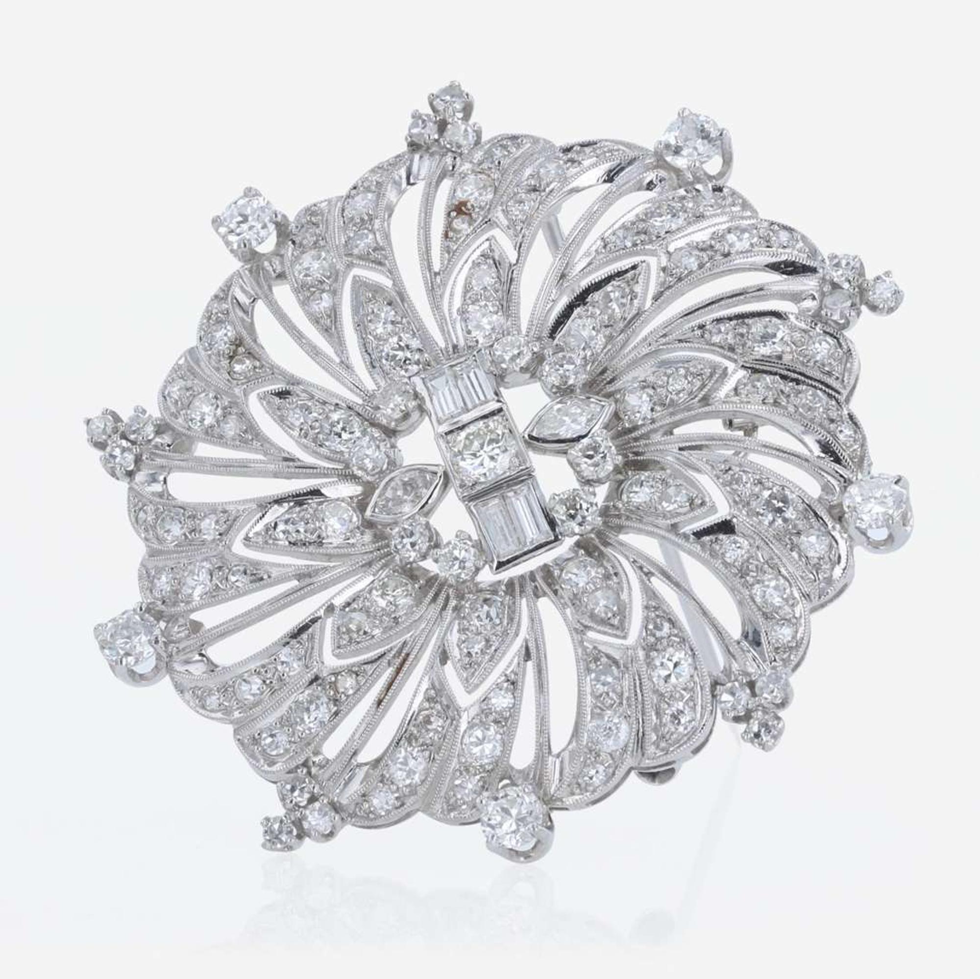 14K White Gold and Diamond Pendant
