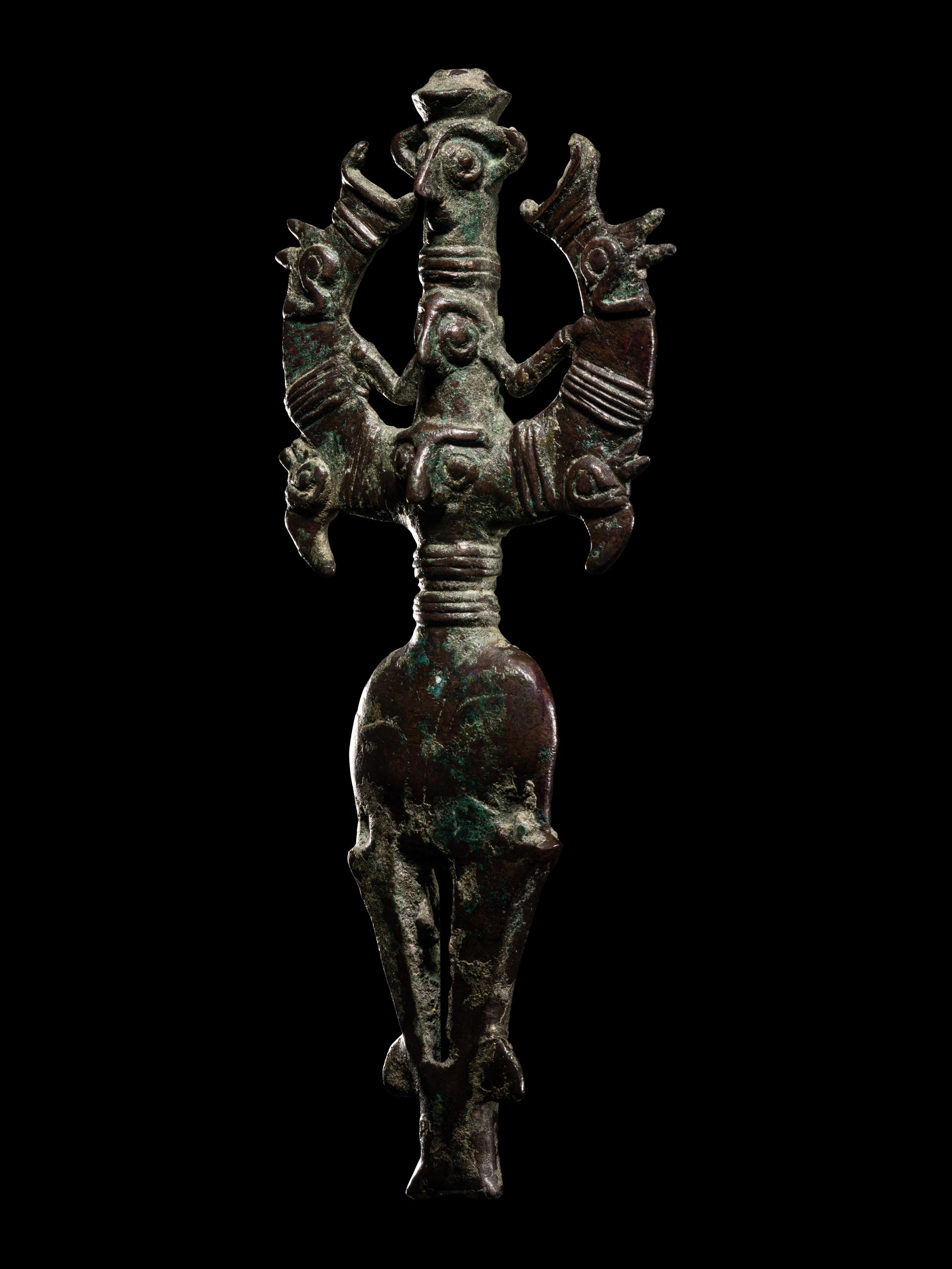 A Luristan Bronze Master of the Animals Finial