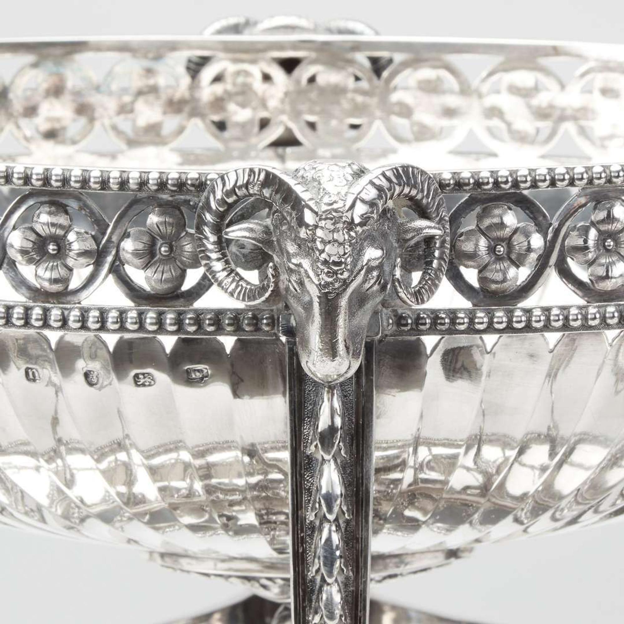 A George III Sterling Silver Five-Basket Epergne Thomas Pitts, London, 1788