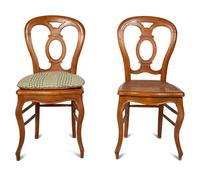 A French Provincial Style Fruitwood Dining Table and Six Side Chairs — 20TH CENTURY